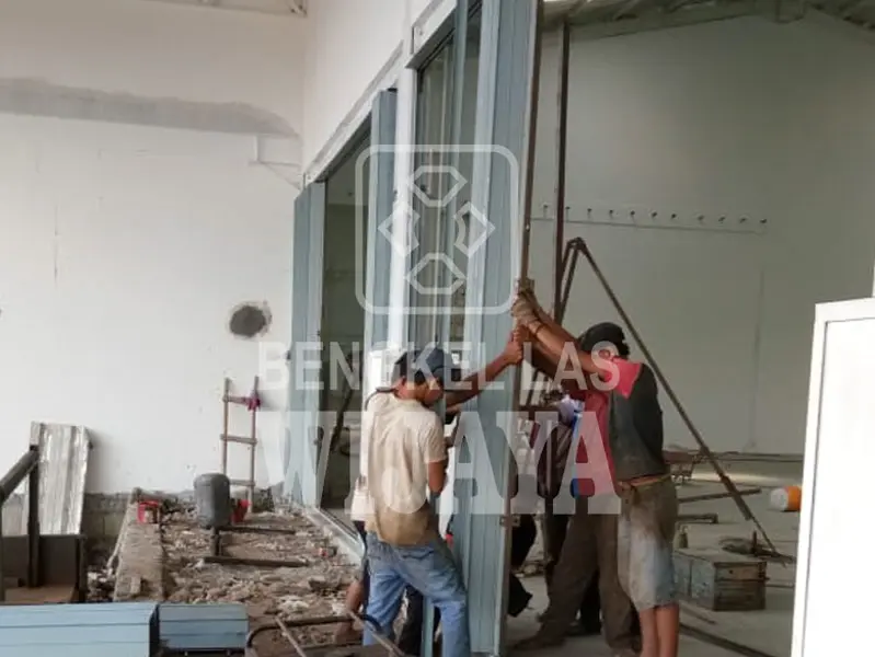 Pintu Harmonika Teralis Bambuan